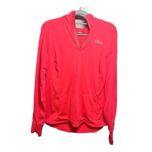 Fila Sport Running Track Jacket 1/4 Zip Performance Pink Women's Large